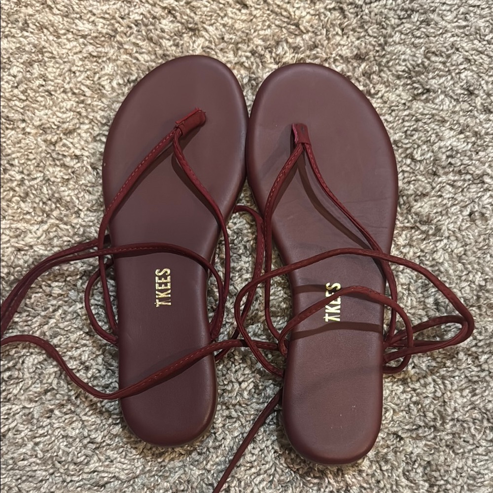TKEES Women's Burgundy Sandals